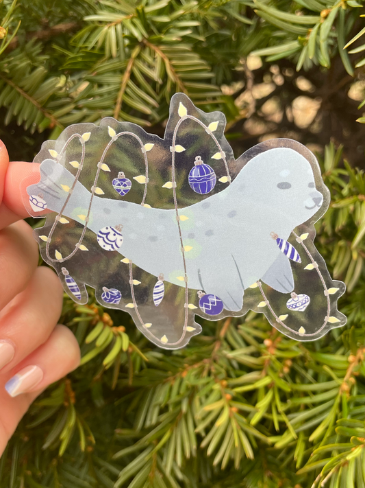 Holiday Seal Vinyl Stickers