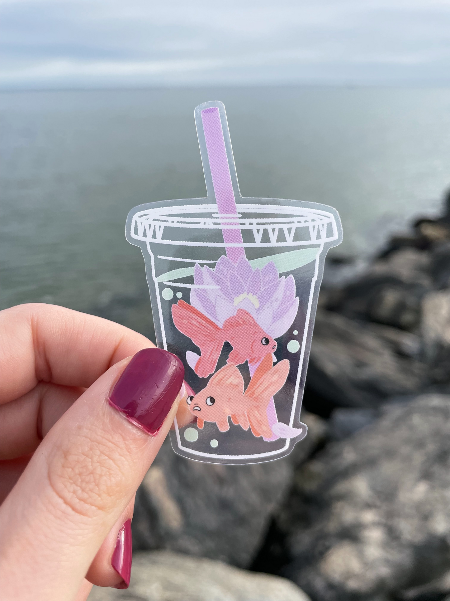 Goldfish Iced Tea Vinyl Stickers